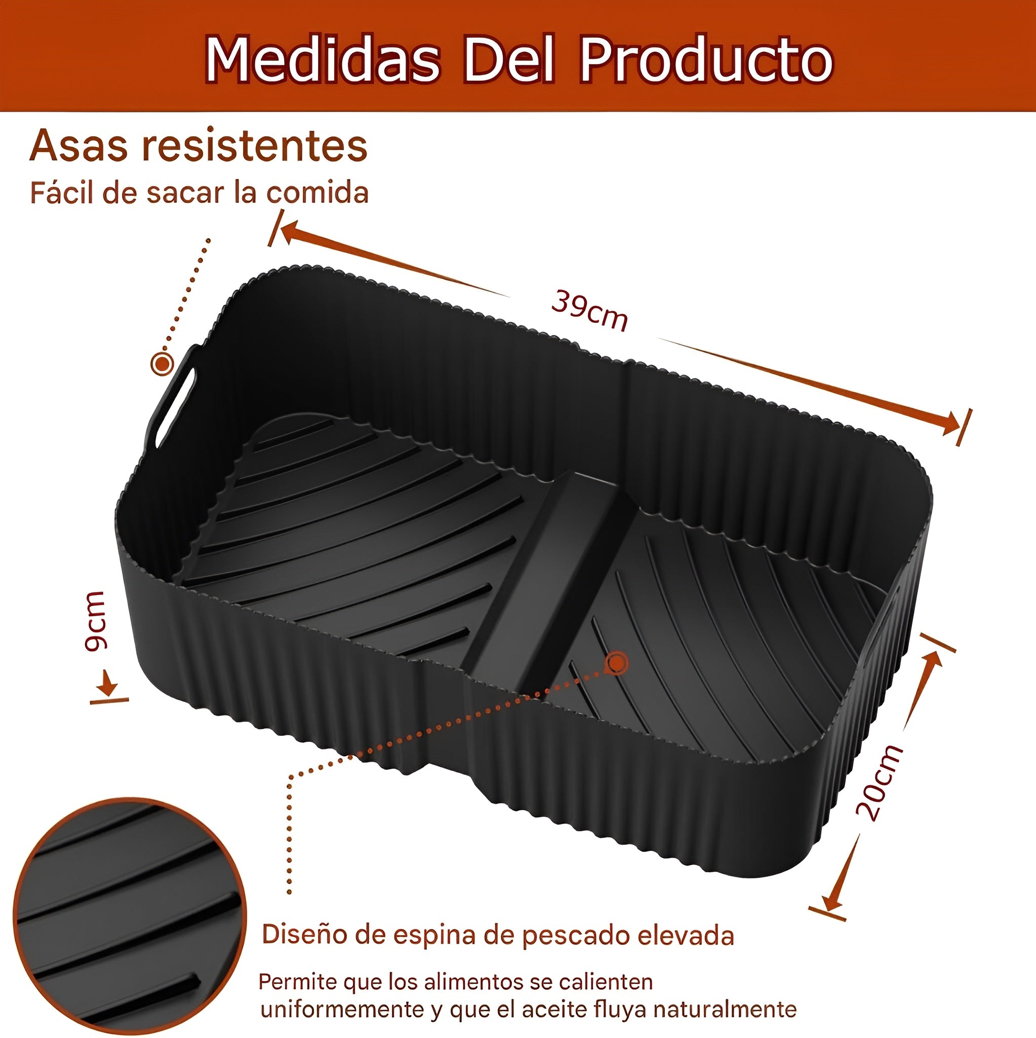 Bandeja Silicona Freidora de Aire – Detalle y presentación – NQLN Store Venezuela