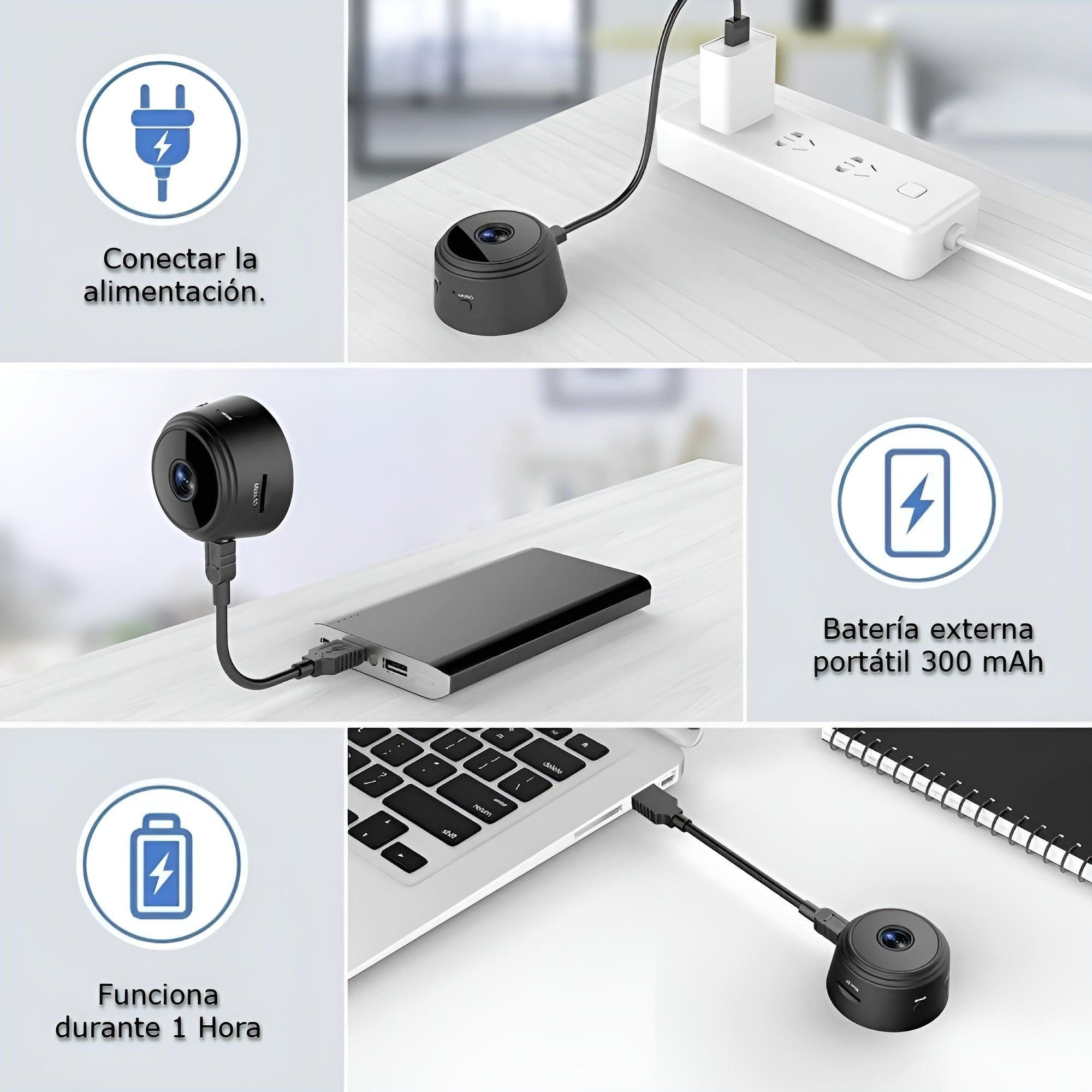 Mini cámara de seguridad inalámbrica – Detalle de calidad y acabado – NQLN Store