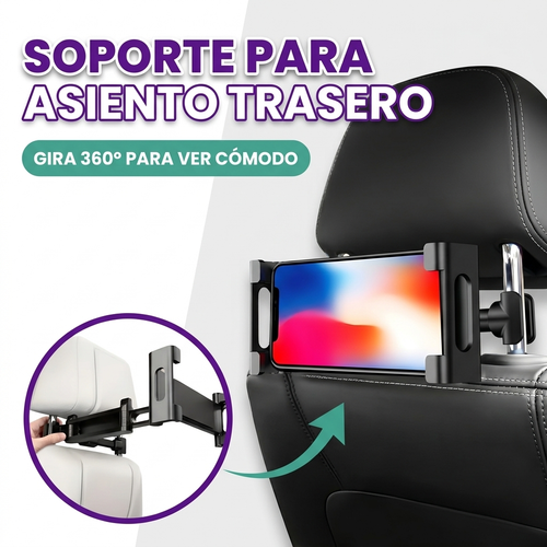 Soporte portatil de telefono para asiento trasero