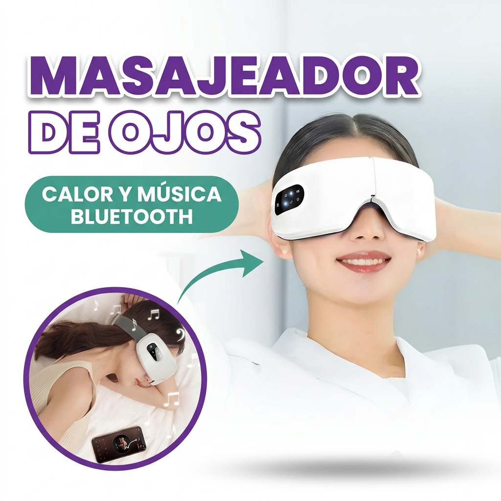Masajeador de Ojos con Calor y bluetooth