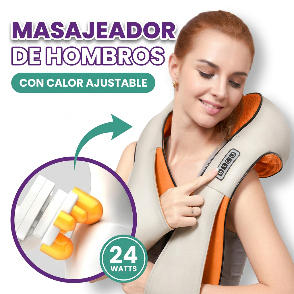 Masajeador relajante para hombro con ajuste de temperatura