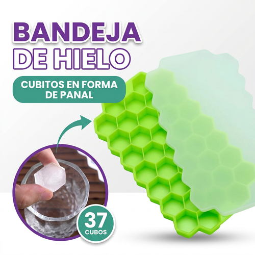 Bandeja de silicona para cubitos de hielo