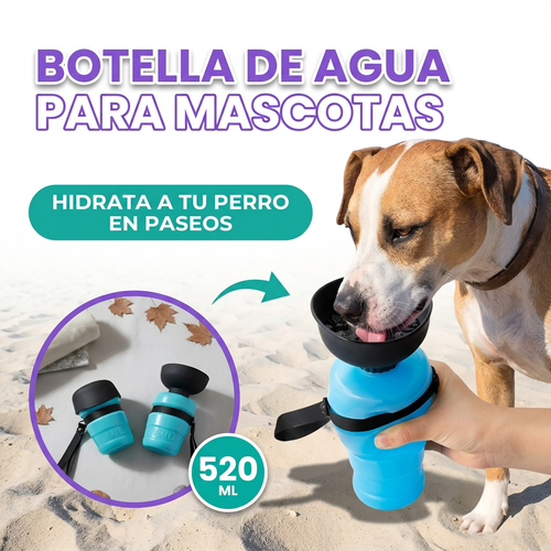 Botella de agua para mascotas