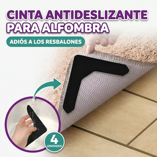 Cinta antideslizante para alfombra (4 unidades)