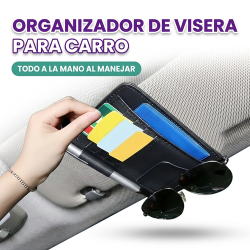 Organizador para visera de automovil