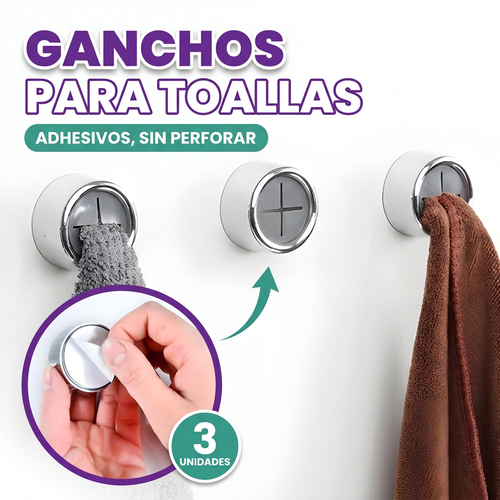 Ganchos para toallas (pack de 3)