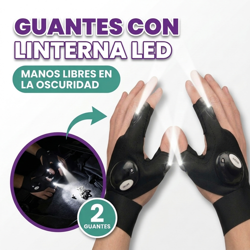 Guantes de linterna LED (pack de 2)