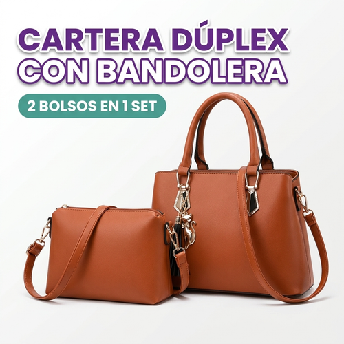 Duplex de cartera de mano con asa bandolera (set de 2)