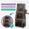 Organizador colgante de almacenamiento para carteras de 3 niveles