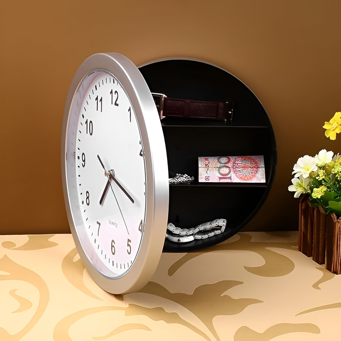 Caja fuerte de pared en forma de reloj – Disponible en Caracas y Margarita – NQLN Store