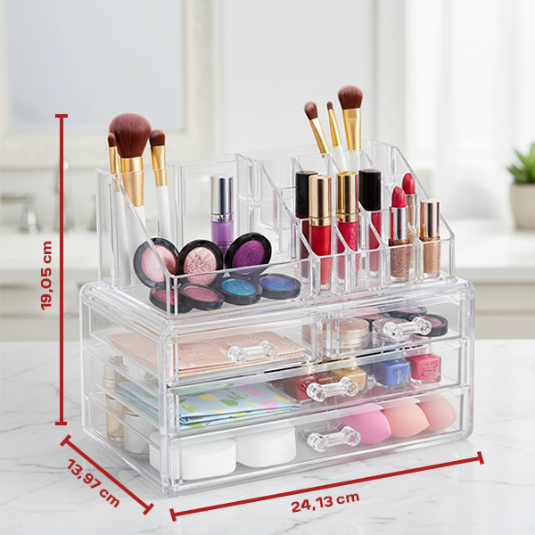 Organizador de tocador maquillaje Vauli – Detalle y presentación – NQLN Store Venezuela