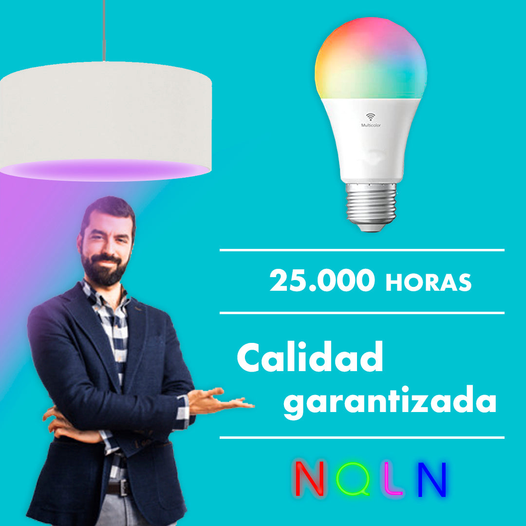 Bombillo Inteligente Led RGB para el hogar oficina – Vista adicional – Disponible en NQLN Store Venezuela